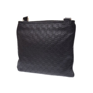 Gucci ssima Bag Shoulder Leather Black